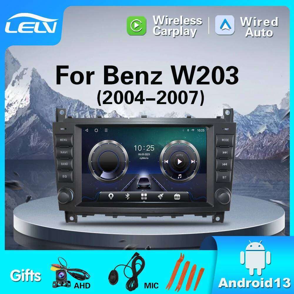 LE Android for Mercedes Benz Class C W203 W209 C180 W219 2004-2011 Carplay Multimedia GPS 2din Car Radio 8inch-NO06