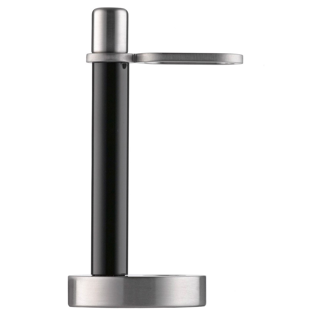 Rasierständer für Rasiermesser, Plexiglas Schwarz / Edelstahl Mattiert