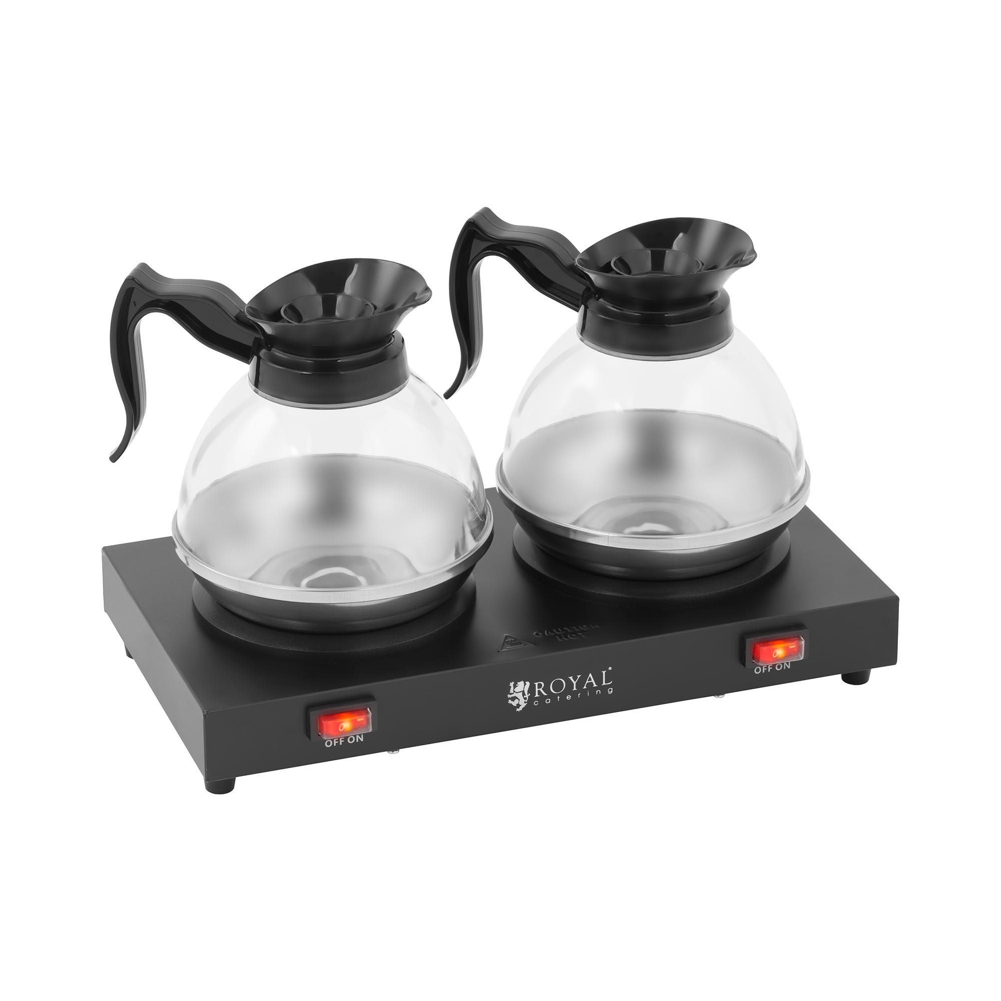 Warmhalteplatte - 160 W - für Tee- & Kaffee - 2 Platten - 2 Kannen - Royal Catering