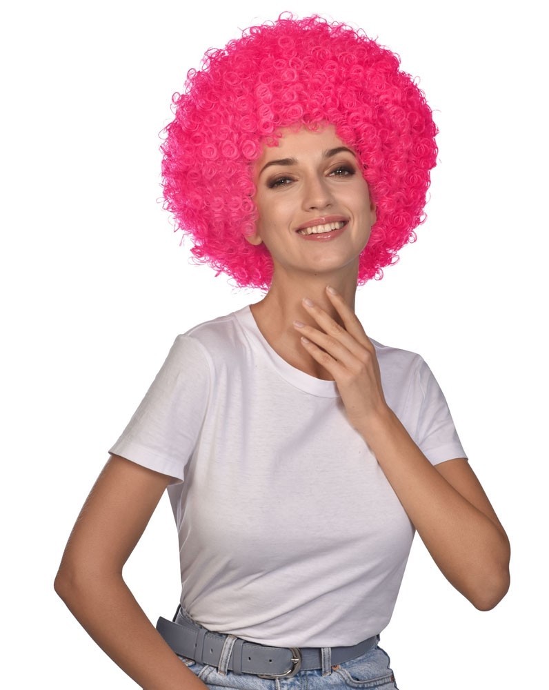 Afro Perücke Carnival pink | Wir machen Party.de |