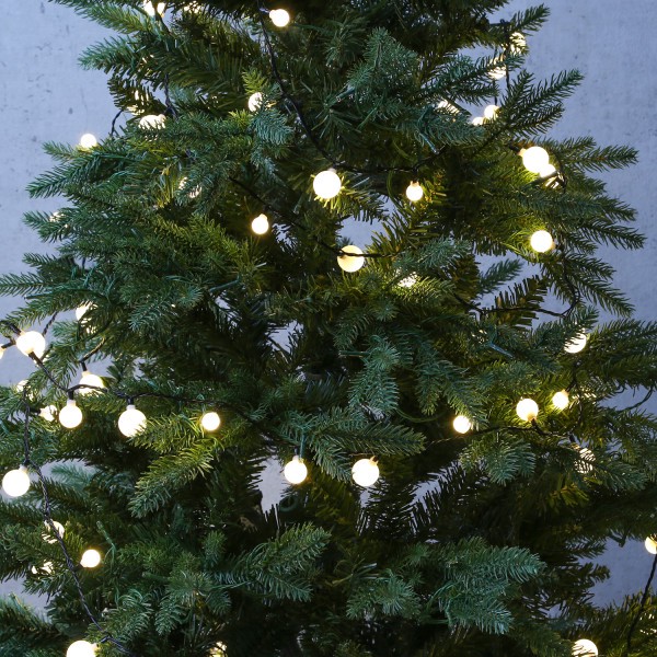 LED Lichterkette BERRY - 120 weiße Kugeln - 3 unterschiedliche Größ...