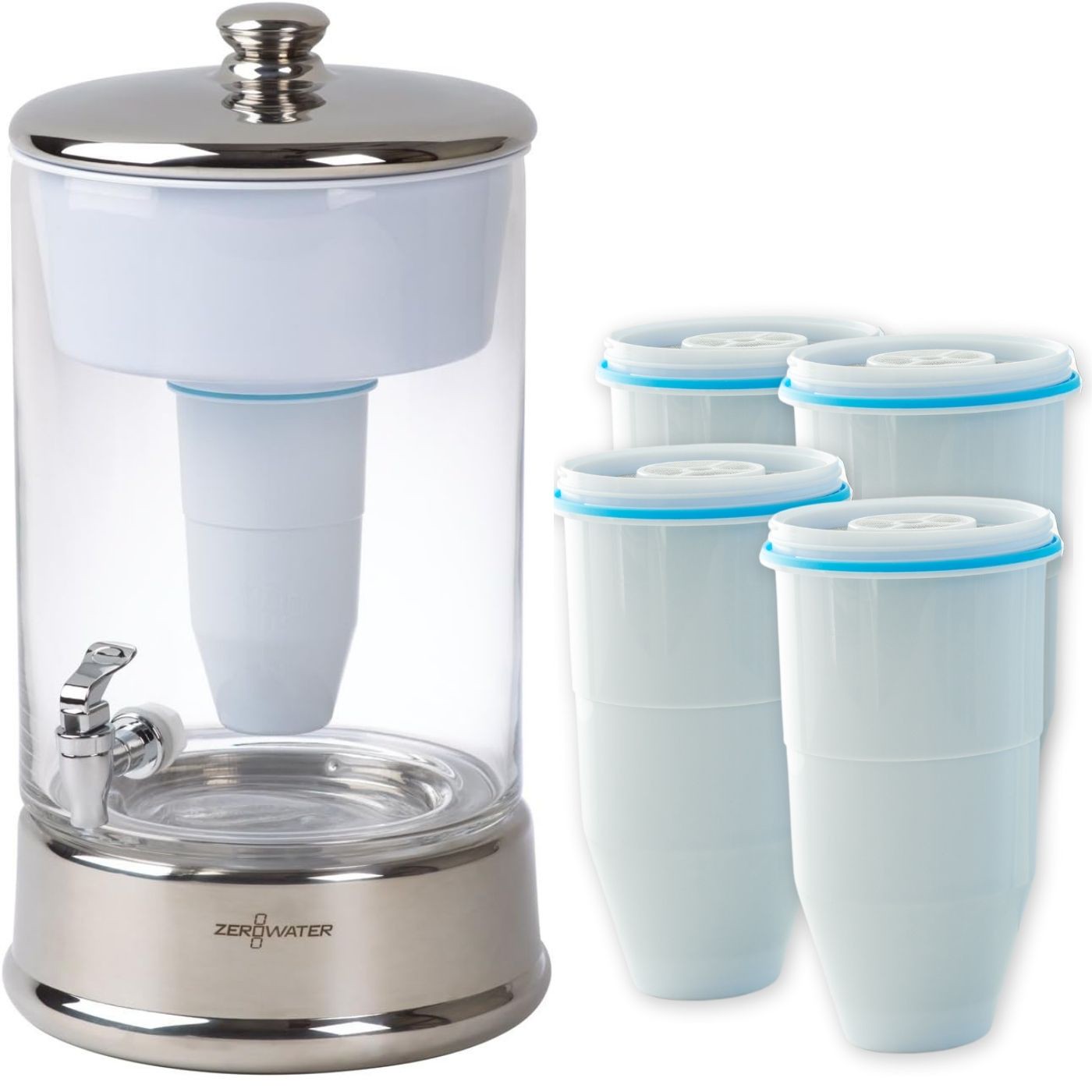 Combi-box: 9 Liter Filtersystem aus Glas mit 5 Filtern