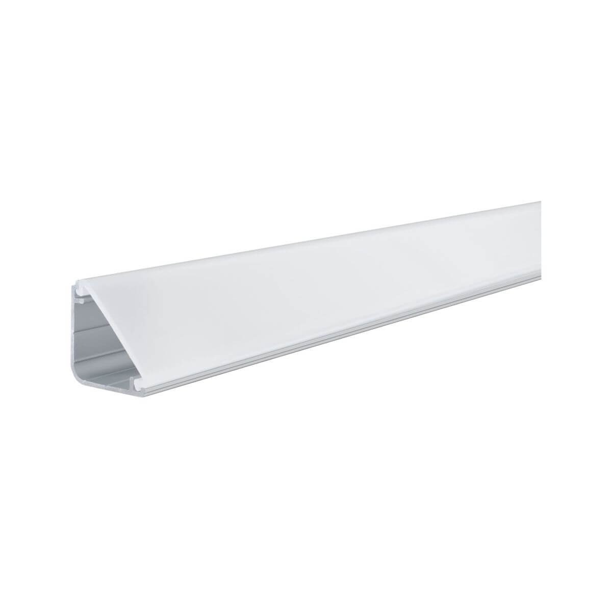 Paulmann Delta Profil mit Diffusor 1m, Alu eloxiert, Satin, für LED-Streifen, Alu Kunststoff