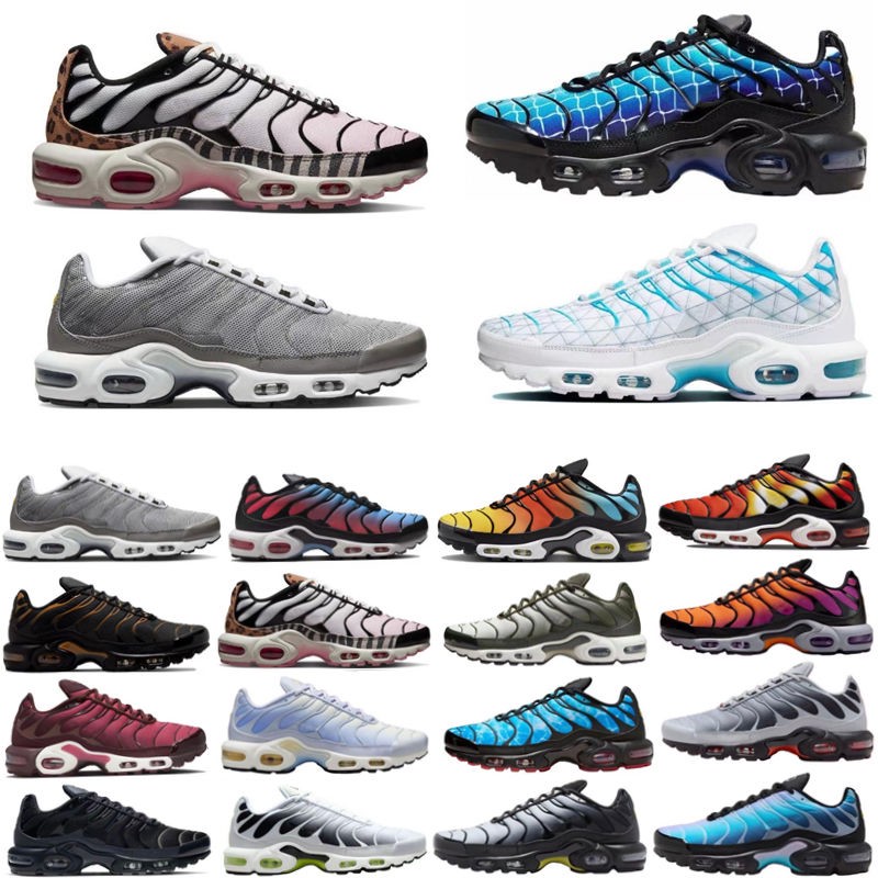 Tn Plus 3 Running Shoes Men Women Triple White Black Sky Blue Gradient Dusk Unity tns Plus Tennis Breathable Mens Trainers outdoor Sports Sneaker