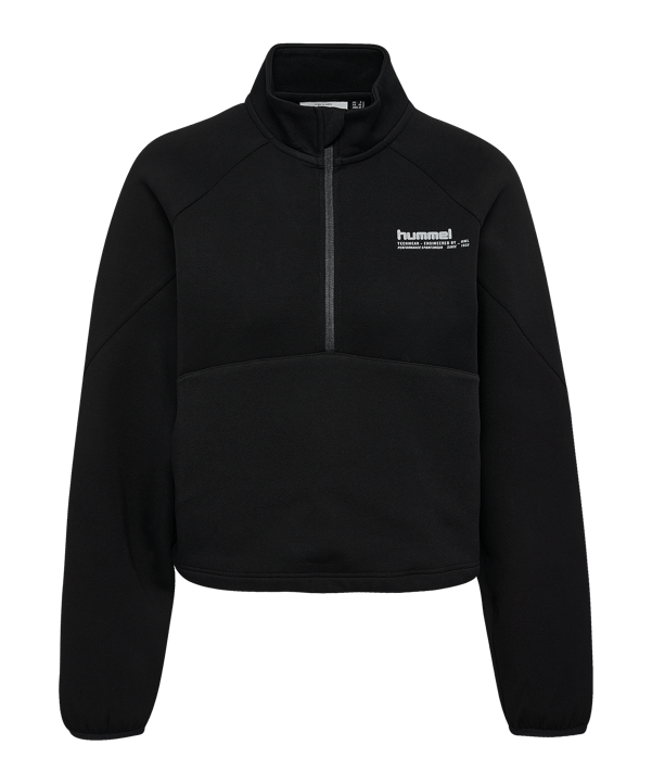 Hummel Tech Fleece Boxy Half Zip Sweatshirt Damen Schwarz F2001