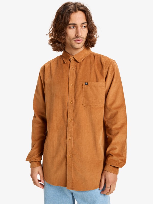Quiksilver Smoke Trail Cord - Langärmliges Hemd für Männer - Braun