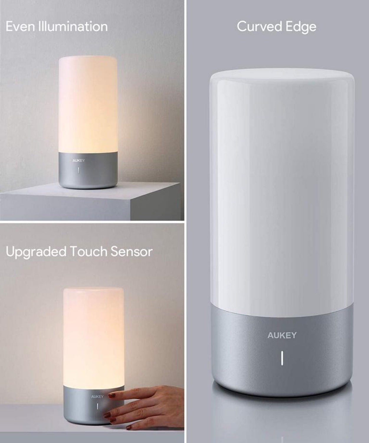 AUKEY LT-T6, LED Nachttischlampe Black Green