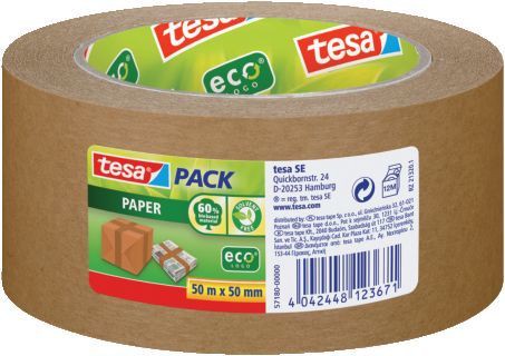 Tesa Paketband Papier 50m x 50 mm braun