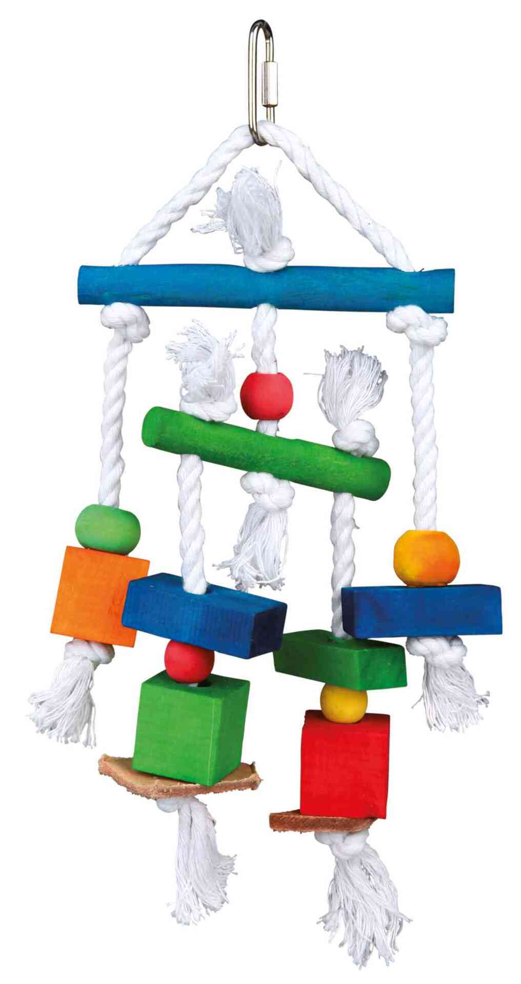 Holzspielzeug am Tau