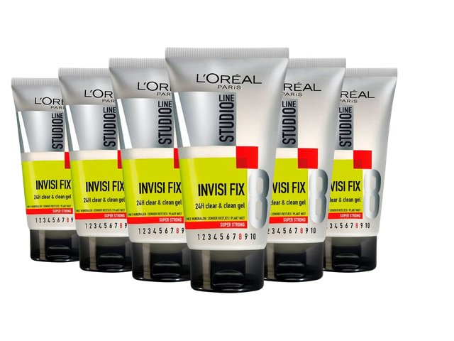 6x Loreal Paris Studio Line Clear & Clean Haargel | 150 ml