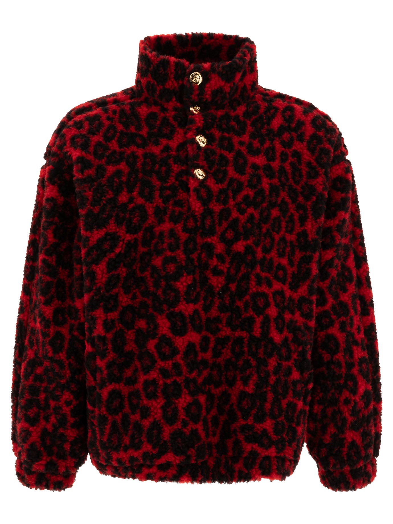 Alexander Mcqueen Leopard Print Fleece Jacket