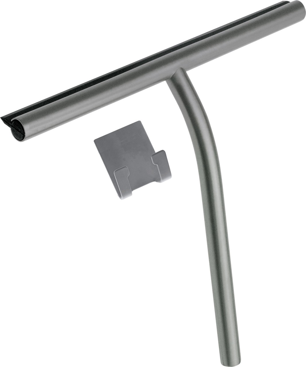 Neuesbad Serie 600 Glasabzieher mit Haken mit 3M Kleber, Oberfläche: Titanium NB1ADI_D31K1