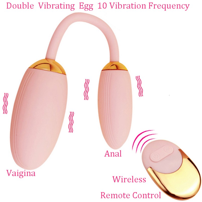 Massager Sex toys Double-end Remote Control Vibrating Egg Vaginal Balls Clitoris Stimulator Powerful Vibrator Adult Products Toys for Woman
