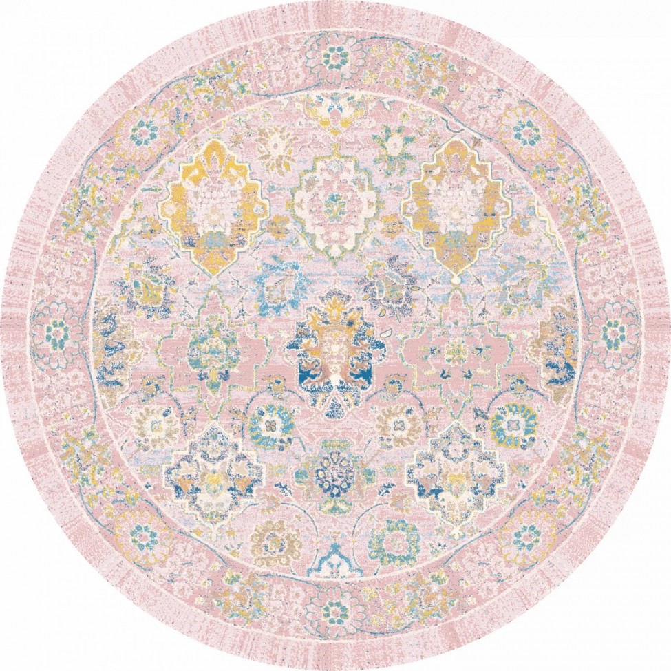 Runder Teppich 'Magnolia' 200cm - Rosa