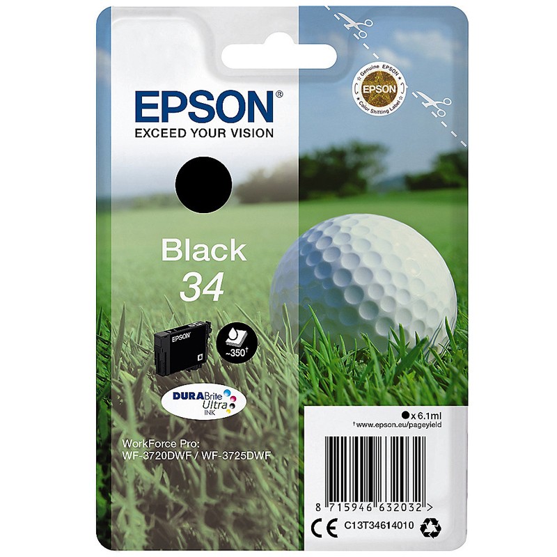 EPSON Singlepack Schwarz 34 - DURABrite Ultra Tinte