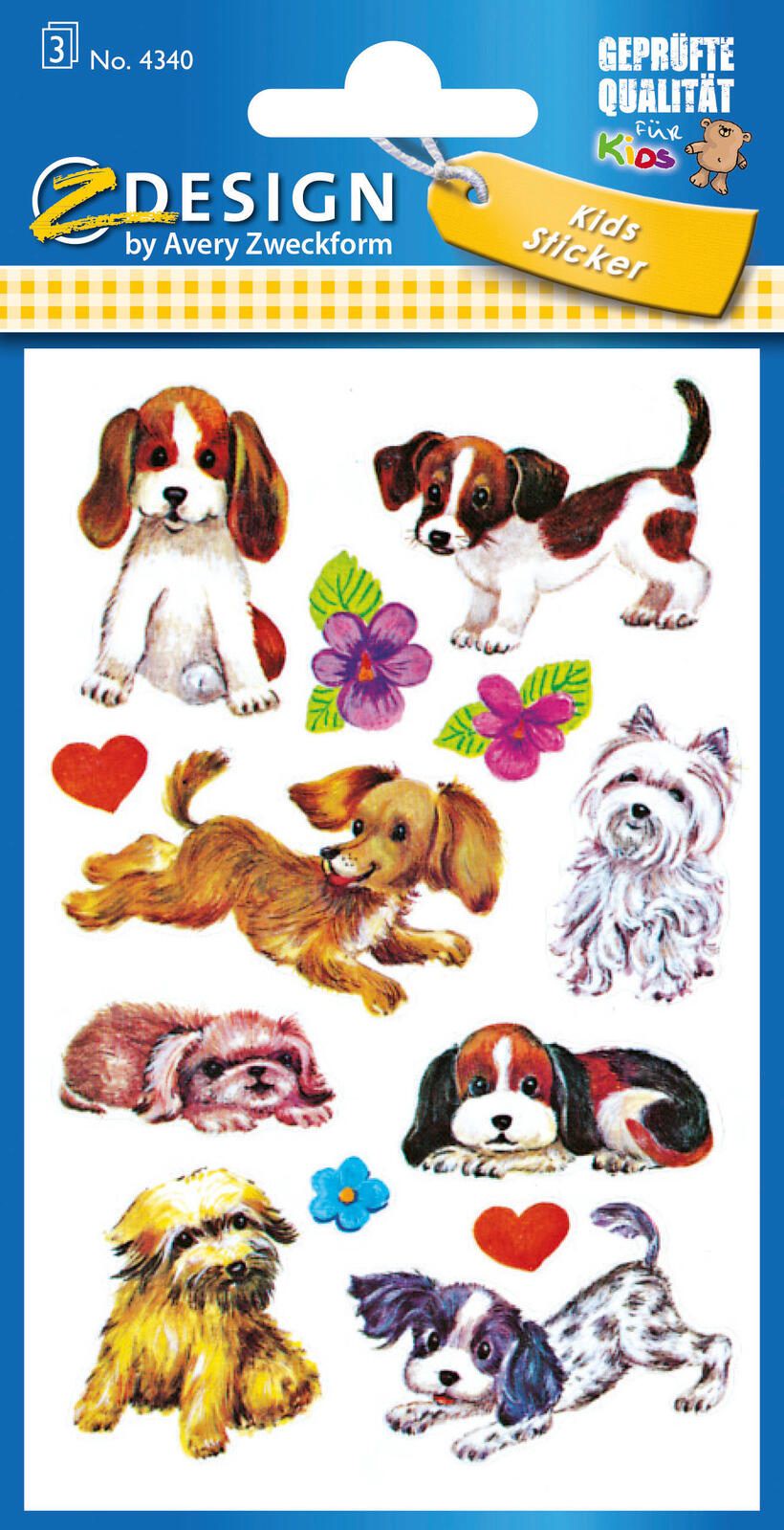 AVERY Zweckform Aufkleber Hunde