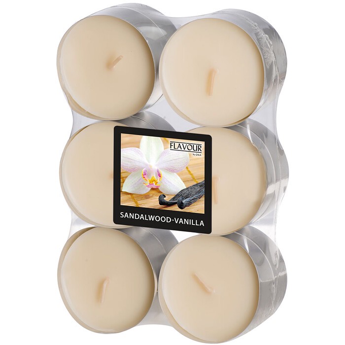 Duftlichter Vanille Ø 5,8 cm 12 Stück creme