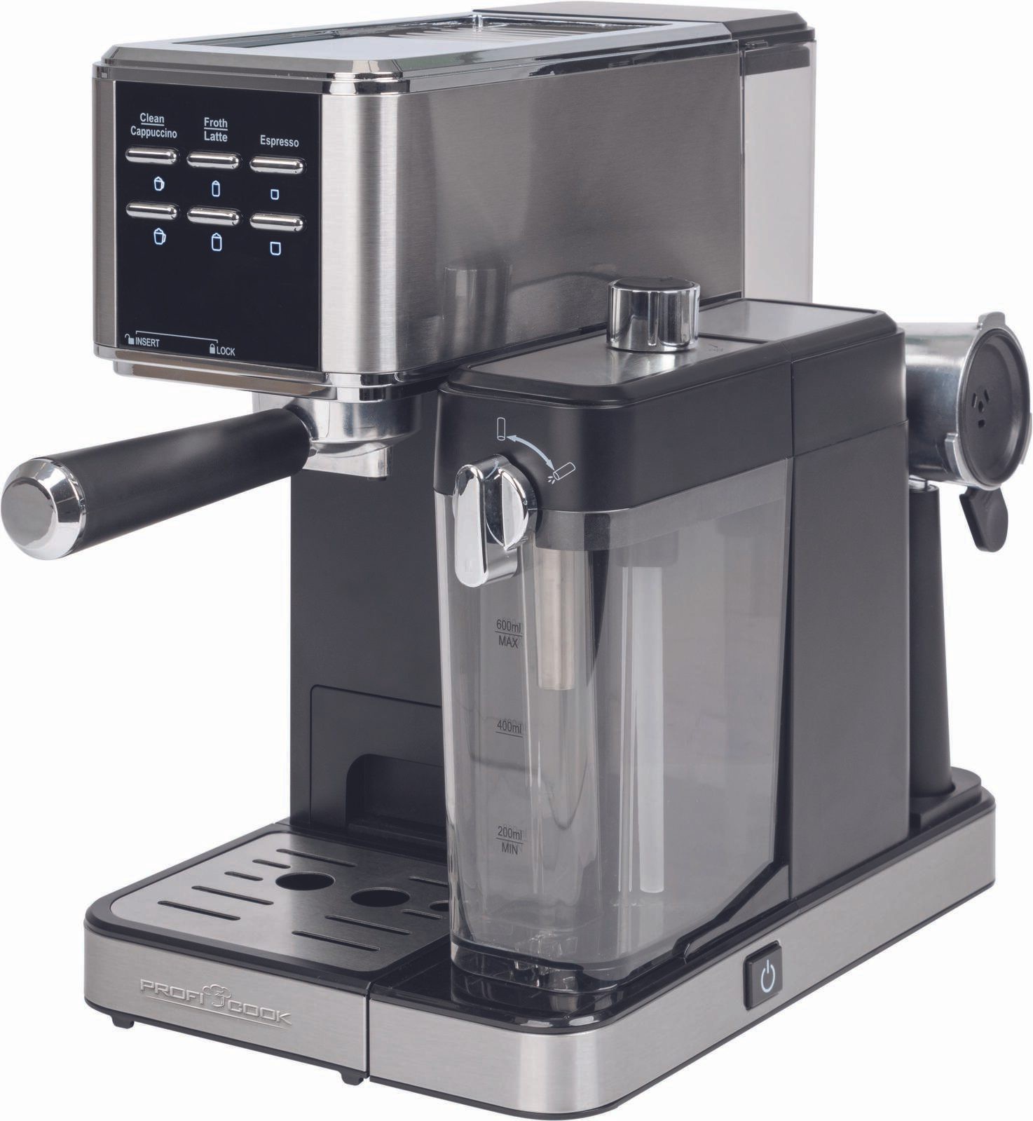 ProfiCook PC-ES-KA 1266 Espressomaschine silber/schwarz