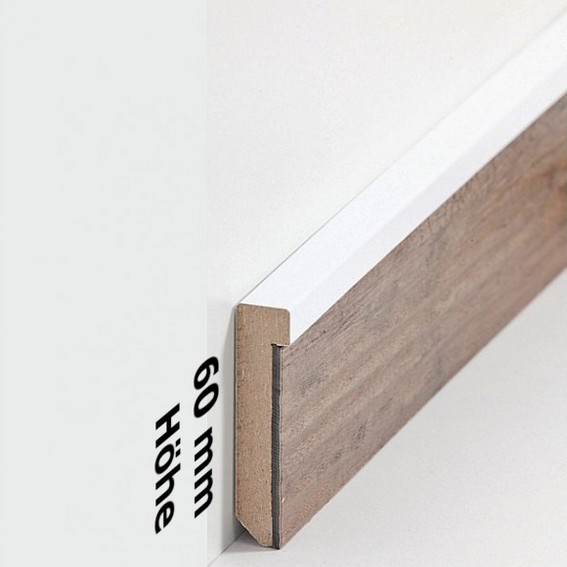 Sockelleiste Frankfurt MDF 13 x 60 x 2500 mm Fußleiste für Vinylboden by PROVISTON