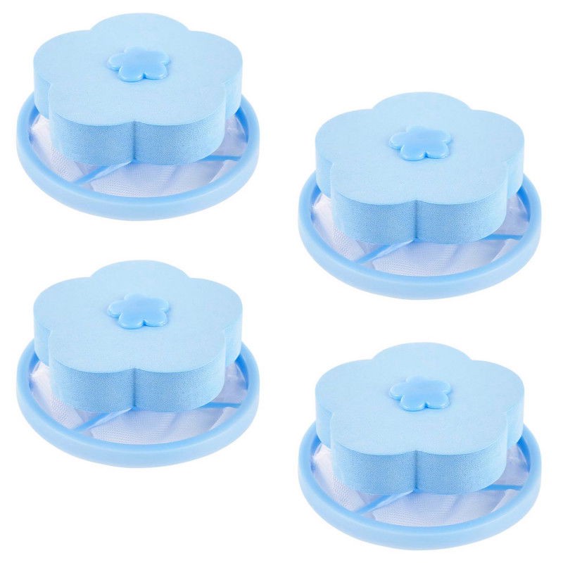 4x Haarfänger für Waschmaschine - Blau