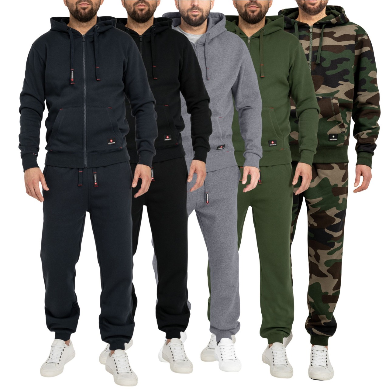 Höhenhorn Cozalp Herren Jogging Anzug Trainingsanzug Hausanzug 3XL Schwarz