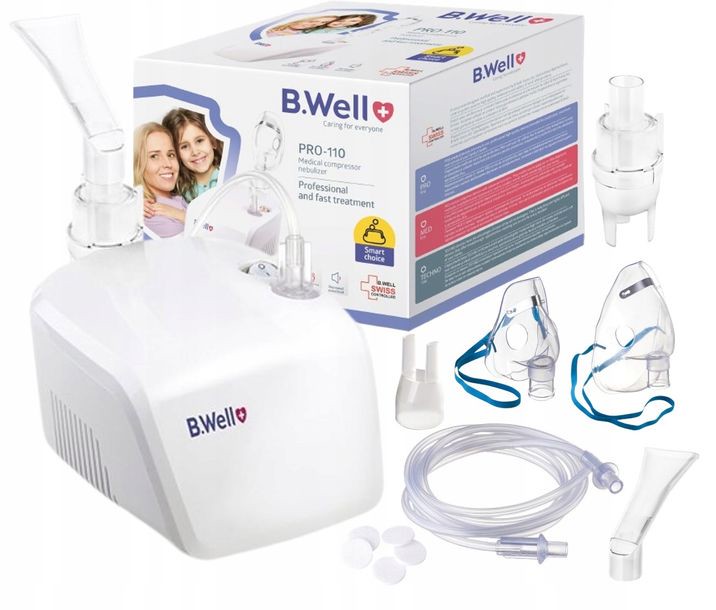 ﻿INHALATOR NEBULIZATOR TŁOKOWY KOMPRESOROWY B.WELL DLA DZIECI I DOROSŁYCH