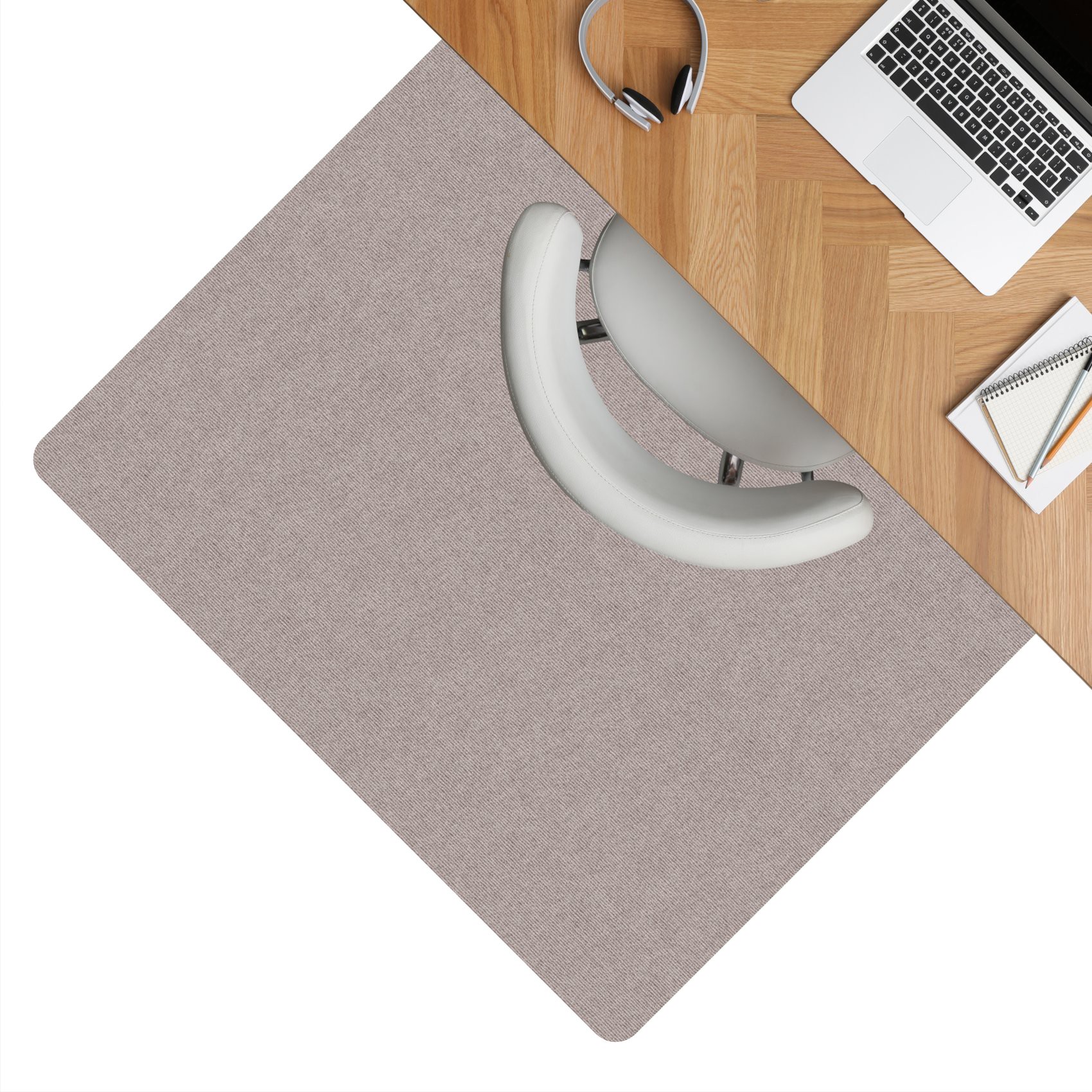 Bodenschutzmatte Bürostuhlunterlage Schreibtischstuhl Unterlage Teppich selbsthaftend NEMESIS Beige 090x120cm