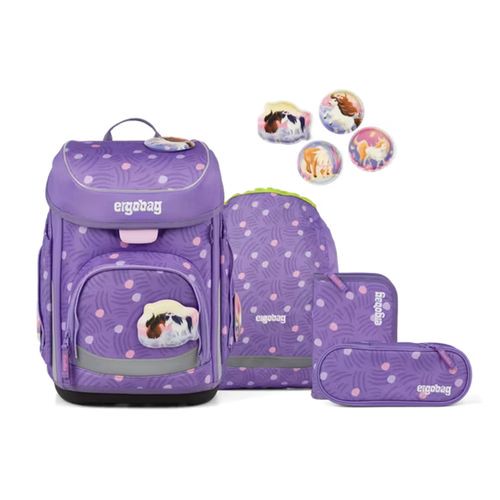 Ergobag CUBO Schulranzen-Set | Schulranzen für Kinder | Ponybäradies