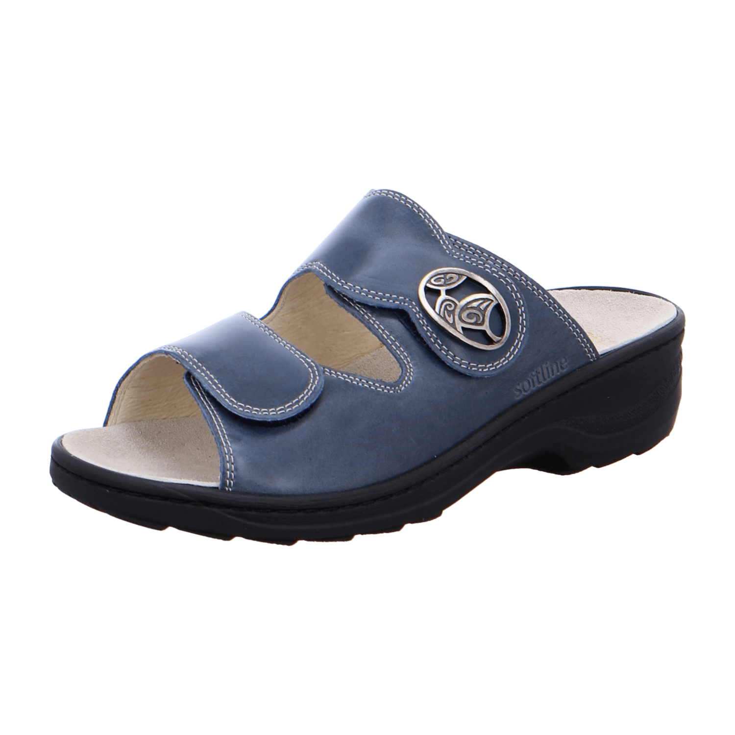 Fidelio Da. Pantoffel Fußbett für Damen, blau, Gr. 36 EU