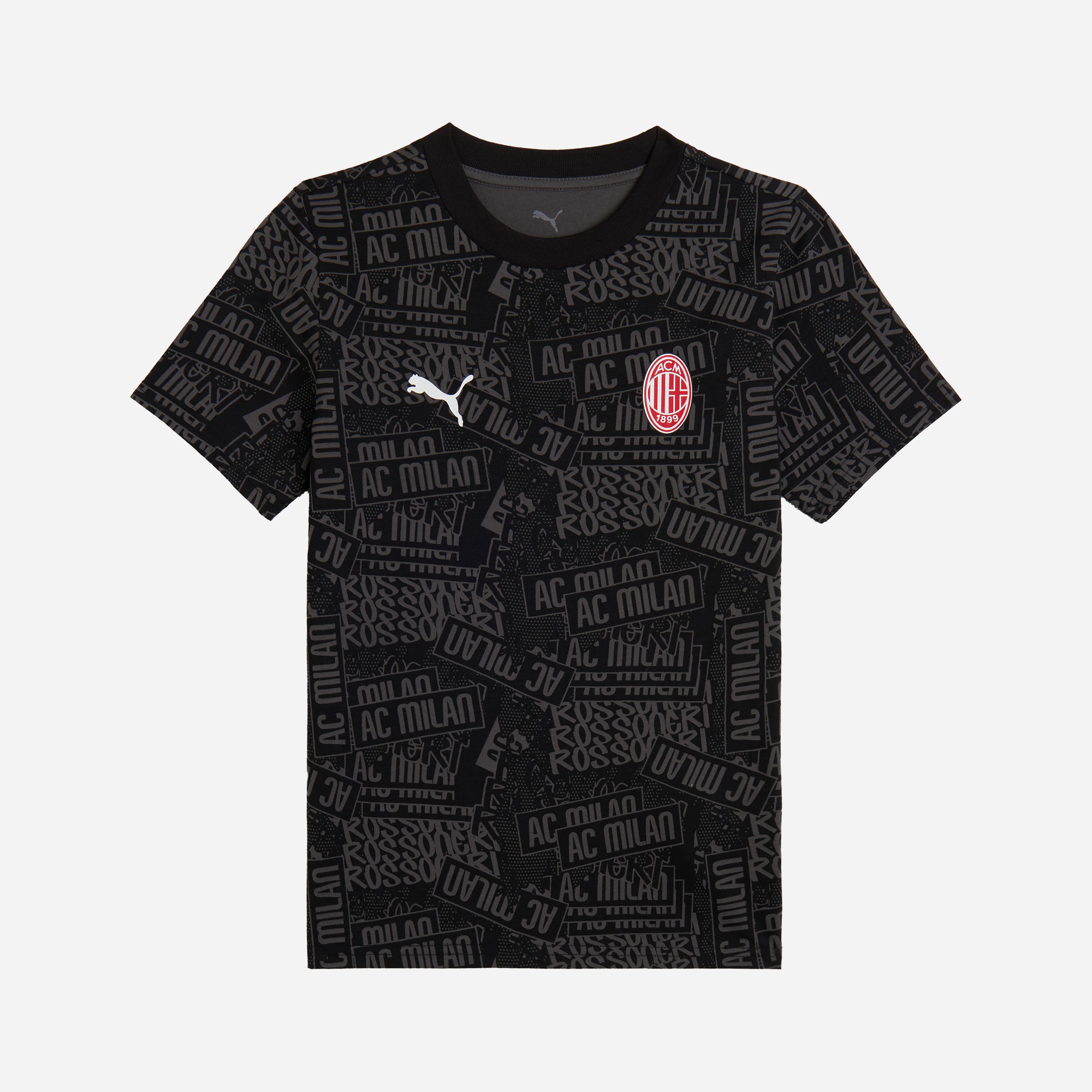 AC MILAN KIDS BLACK T-SHIRT CULTURE COLLECTION