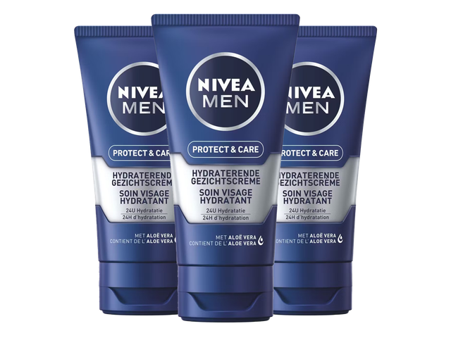 3x Nivea Men Protect & Care Gesichtscreme | 75 ml