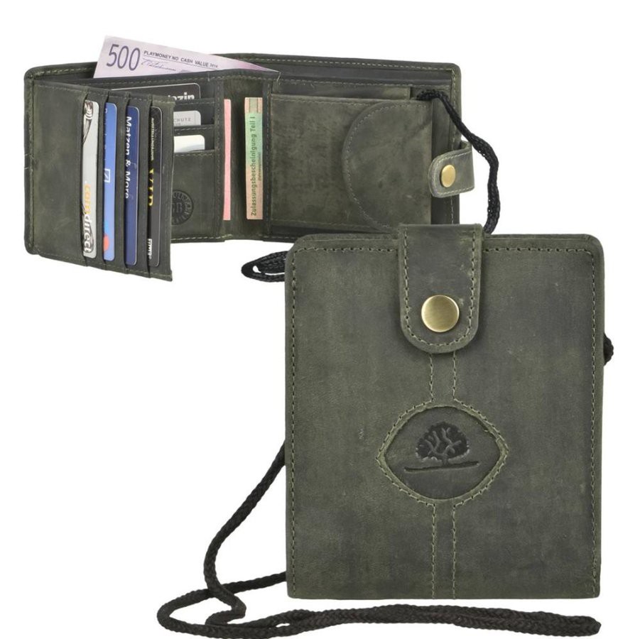 Praktische Geldbörse als Gürteltasche oder Brustbeutel oliv VINTAGE 325 | Greenburry.de