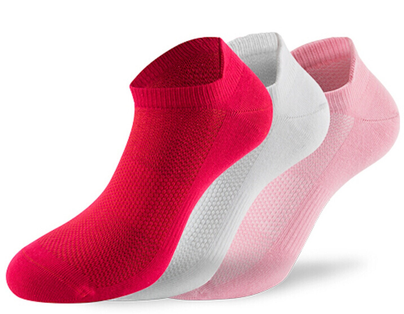 Lenz Performance Sneaker Tech Skarpety, biały-czerwony-różowy, Rozmiar 39 - 42