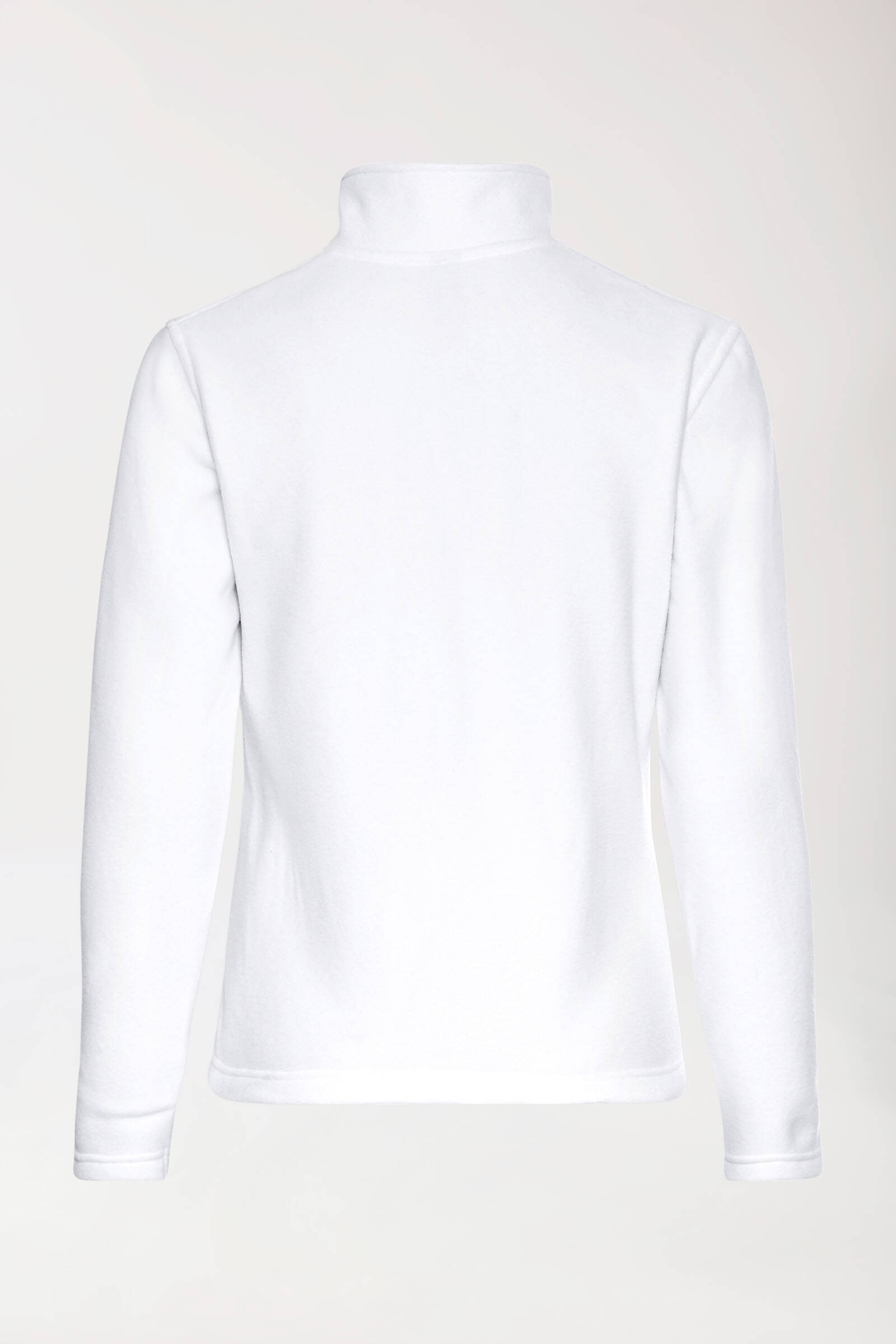 Fleecejacke Damen - Reißverschluss - Stehkragen, Weiß