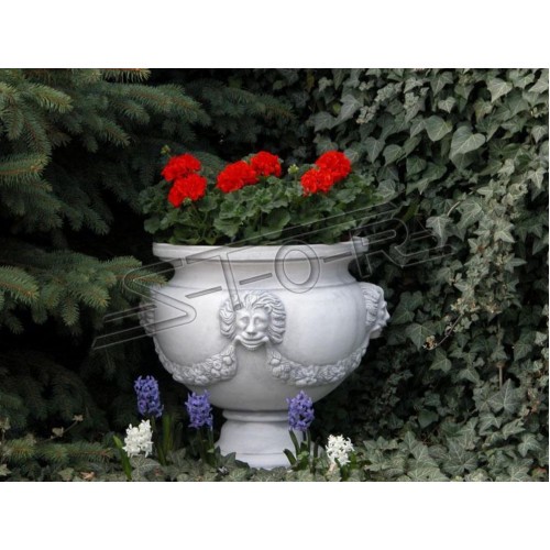 Design Blumentopf Top Pflanz Kübel Gefäß Figuren Töpfe Gesicht Skulptur