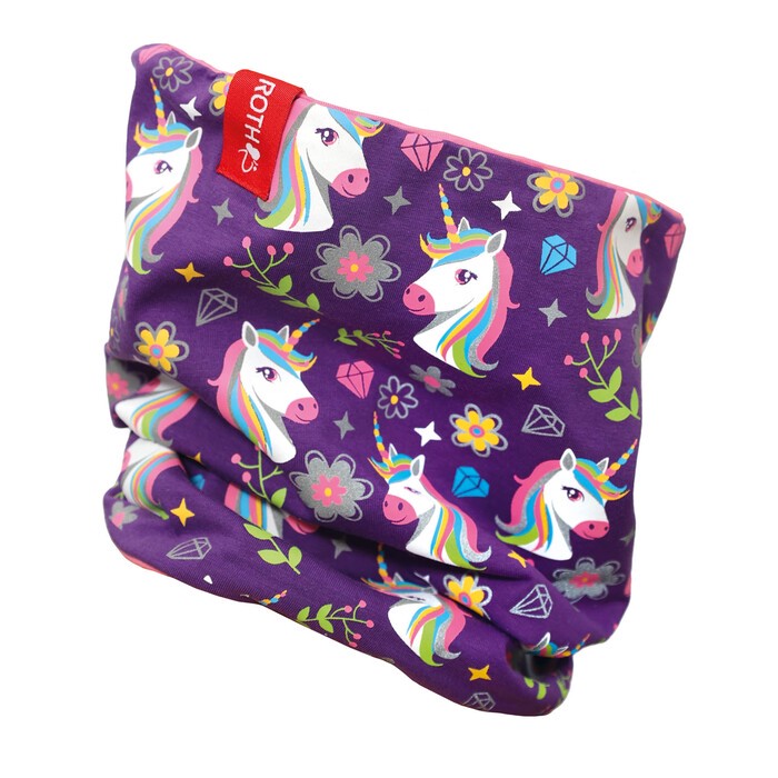 ROTH Jersey Loop Schal Einhorn violett