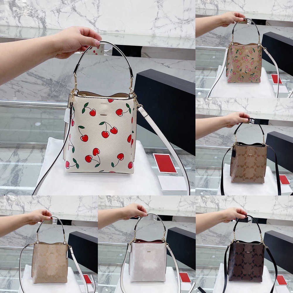 Eimertaschen Umhängetaschen Designertaschen Luxushandtaschen Fashion Cherry Shopping Handtasche Totes braune Umhängetasche Geldbörsen 230207