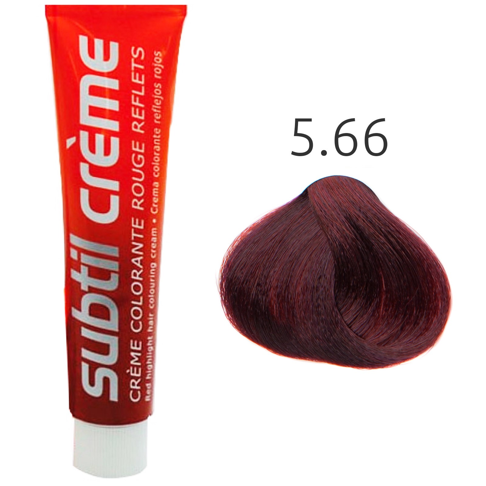 Subtil - Color - Crème Rouge Reflets - 5.66 Kastanje Zeer Lichtrood - 60 ml