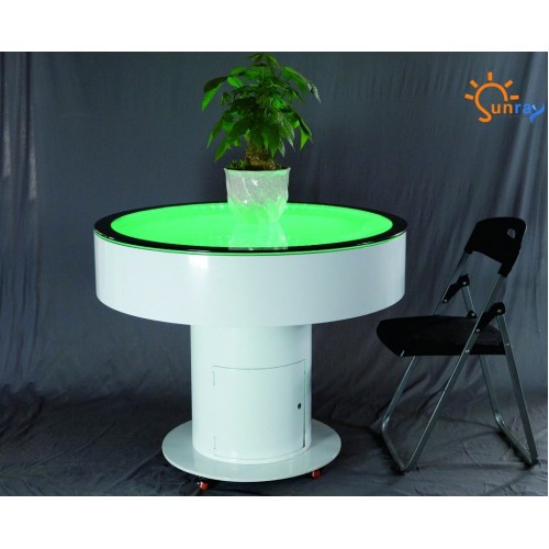 Runder Tisch Bar Rund Tische LED Wasser Spiel Beleuchtet Deko LED Möbel