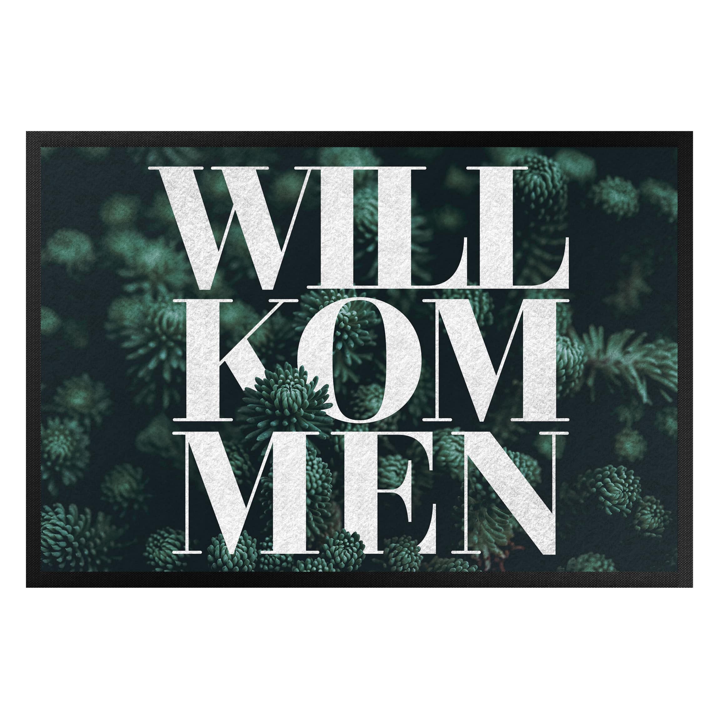Fußmatte Willkommen Sukkulenten