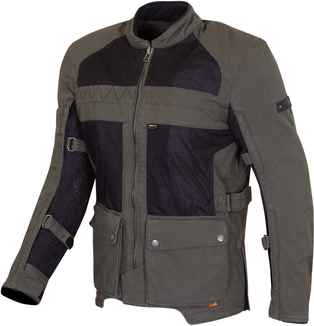 Merlin Mahala D3O Raid Explorer Textil-Motorradjacke Oliv Größe L