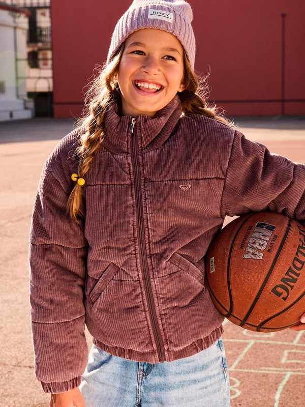 Roxy Smile Right Now - Gefütterte, Gesteppte Cordjacke Für Mädchen 4-16