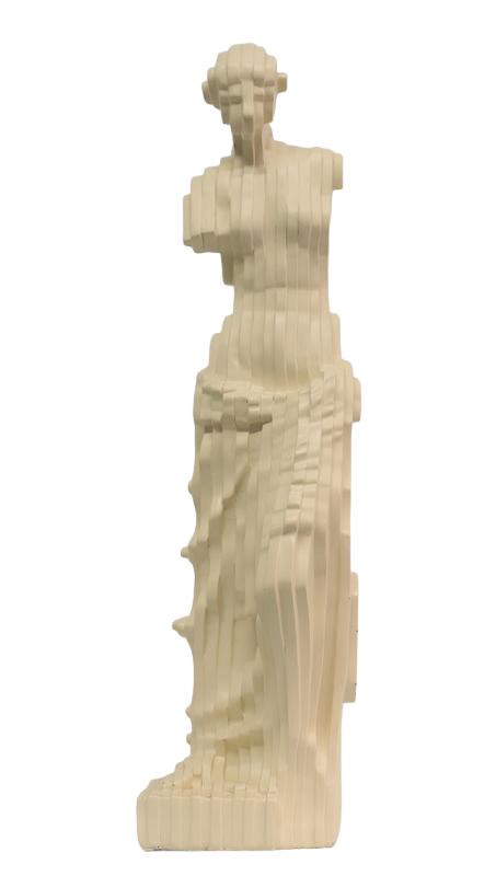 Design Gestreifte Dame August Figur Statue Skulptur Skulpturen Figuren Deko Neu