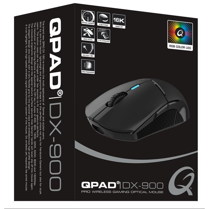 Qpad Pro Wireless Gaming Optical Mouse 16K