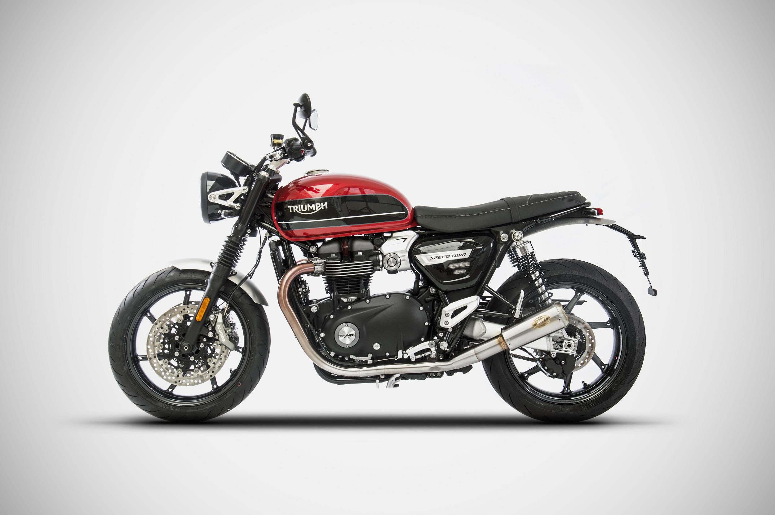 Sport Auspuff ZARD SP Version Slip-On Edelstahl Triumph Speed Twin 1200 Bj.2018-2019 Typ:DD01 EURO-4
