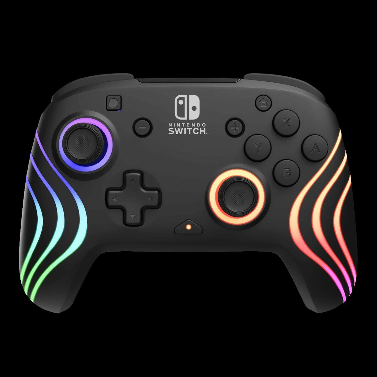 PDP Controller CTRL Wireless Afterglow Wave für Nintendo Switch, Schwarz (500-252-BK)