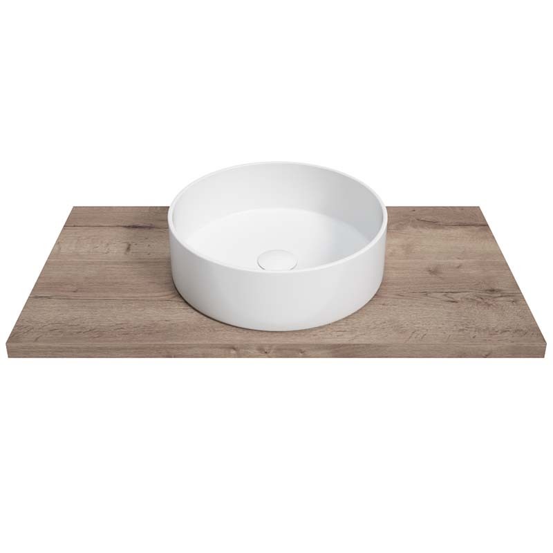 Neuesbad Keramik Aufsatzwaschtisch BOLIA 41 cm, weiss glänzend NB1DF50381