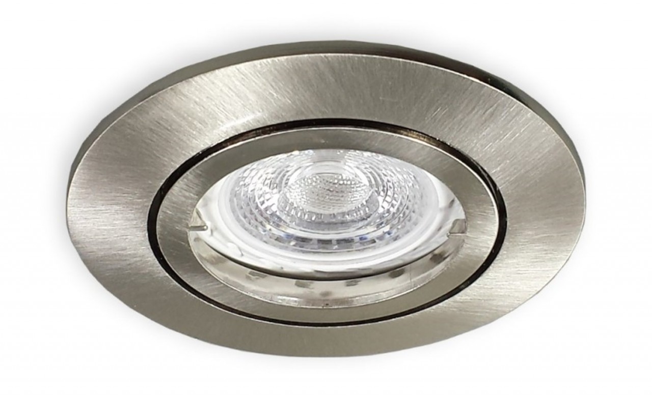 LED Einbaustrahler alu geb�rstet f�r 68 mm Lochbohrung 12 V - 3 W warmweiss