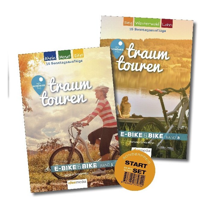Hartmut Schönhöfer: traumtouren E-Bike & Bike Start-Set Rhein, Mosel, Eifel, Sieg, Westerwald, Lahn, 2 Bde.. Bd.1, 3
