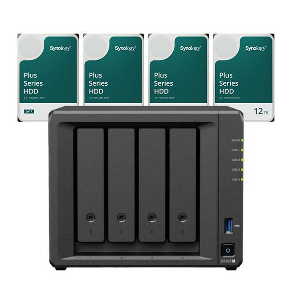 Synology DS925+ DiskStation + 48TB 4x Synology Plus 3.5